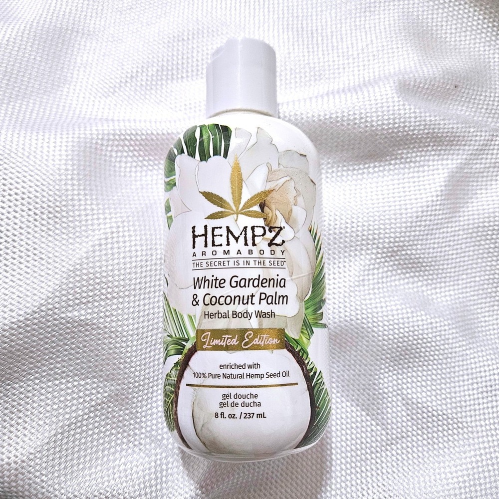 Hempz White Gardenia & Coconut Palm Herbal Body Wash 8oz Limited Edition NEW